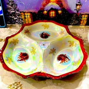 Tiger Yeddi Inc Madona divided plate Red Gold Rim